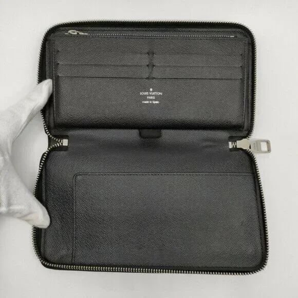 Authentic Louis Vuitton Organizer Damier Graphite Zippy Wallet 335-033022